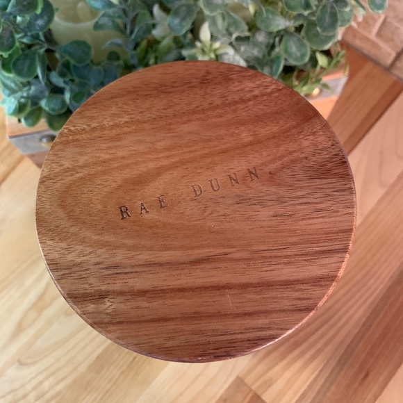 RAE DUNN “CRACKERS” LL CERAMIC WOODEN LID CANISTER - Picture 4 of 6